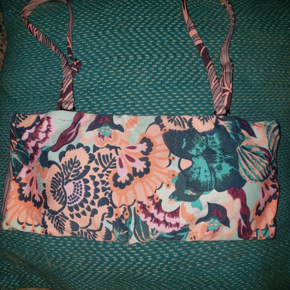 Bandaeau bikini top reversible
